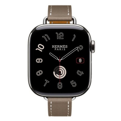 Apple Watch Series 11 Hermes 42 mm Attelage Single Tour Etoupe