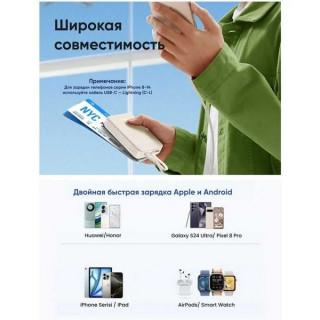 Внешний аккумулятор Ugreen PB521 20000 mAh PD30W (45207) бежевый