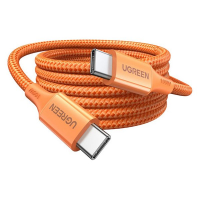 Кабель Ugreen L502 USB-C - USB-C PD Fast Charging Braided Cable 5A 1 м (95493) Orange