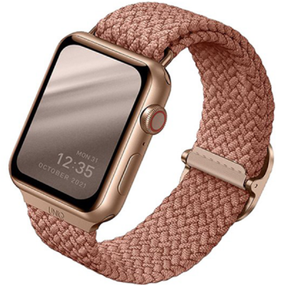 Ремешок Uniq Aspen Strap Braided для Apple Watch 42/44/45 мм (44MM-ASPPNK) розовый