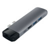 USB-хаб Satechi Aluminum Type-C Pro Hub with Ethernet для MacBook Air (2018-2020), MacBook Pro (2018-2020) серый космос (ST-TCPHEM)