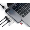 USB-хаб Satechi Aluminum Type-C Pro Hub with Ethernet для MacBook Air (2018-2020), MacBook Pro (2018-2020) серый космос (ST-TCPHEM)