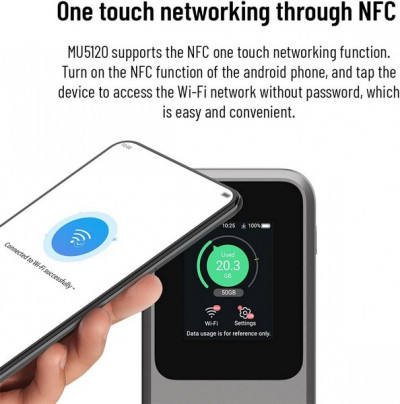Роутер ZTE U50 Pro 5G Mobile Router (Wi-Fi 6 AX3600 + PowerBank 10000мАч) MU5120