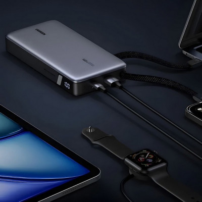 Внешний аккумулятор Ugreen PB552 25000 mAh Power Bank 165W (55995B) серый космос