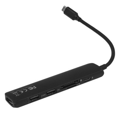 Адаптер Satechi 6-in-1 USB-C Slim Multiport Adapter 4K (ST-P6SK) Black