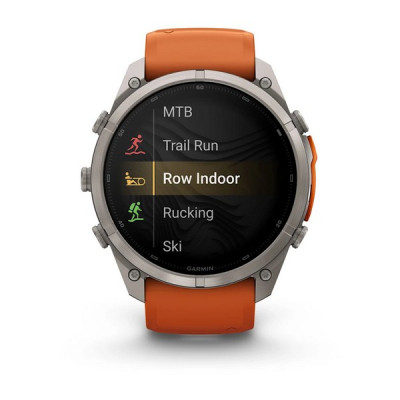 Garmin Fenix 9 Pro 51 мм inReach Titanium with Autumn Orange/Spark Orange Silicone Band (010-04337-00)