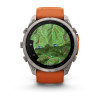 Garmin Fenix 9 Pro 51 мм inReach Titanium with Autumn Orange/Spark Orange Silicone Band (010-04337-00)