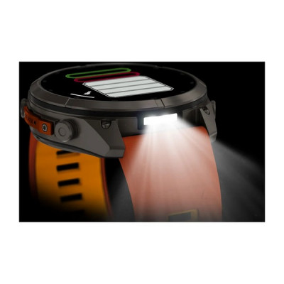 Garmin Fenix 9 Pro 51 мм inReach Titanium with Autumn Orange/Spark Orange Silicone Band (010-04337-00)