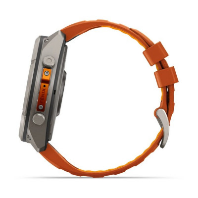 Garmin Fenix 9 Pro 51 мм inReach Titanium with Autumn Orange/Spark Orange Silicone Band (010-04337-00)