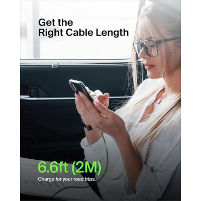 Кабель Belkin BoostCharge Braided USB-A - USB Type-C 2м (CAB002bt2MBK) Black