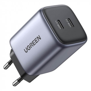 Сетевое зарядное устройство UGREEN CD294 Nexode 45W USB-C+USB-C PD GaN Fast Charger (90573) серый