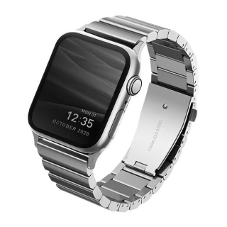 Браслет Uniq Strova Strap Link Steel для Apple Watch 42/44/45 мм (44MM-STRVSIL), серебристый