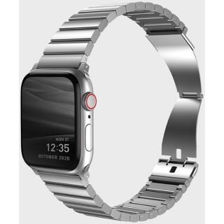Браслет Uniq Strova Strap Link Steel для Apple Watch 42/44/45 мм (44MM-STRVSIL), серебристый