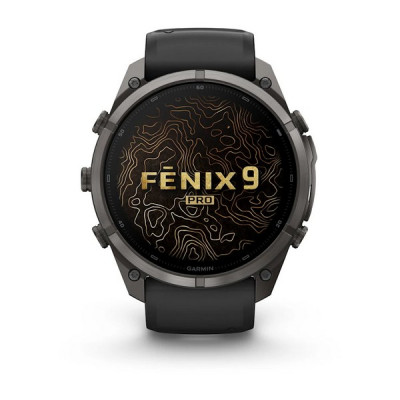 Garmin Fenix 9 Pro 51 мм inReach Carbon Gray DLC Titanium with Black/Pebble Gray Silicone Band (010-04337-10)