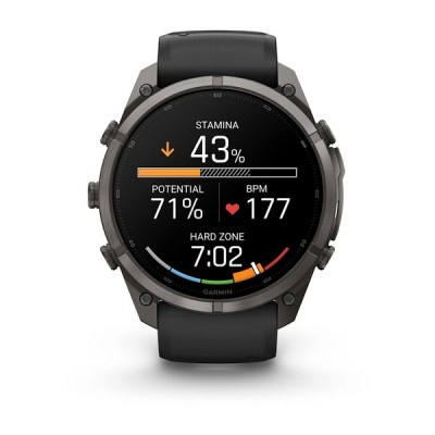 Garmin Fenix 9 Pro 51 мм inReach Carbon Gray DLC Titanium with Black/Pebble Gray Silicone Band (010-04337-10)
