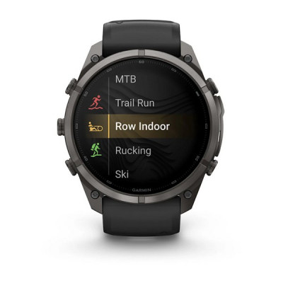 Garmin Fenix 9 Pro 51 мм inReach Carbon Gray DLC Titanium with Black/Pebble Gray Silicone Band (010-04337-10)