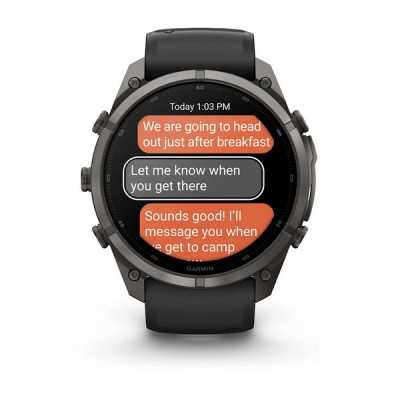 Garmin Fenix 9 Pro 51 мм inReach Carbon Gray DLC Titanium with Black/Pebble Gray Silicone Band (010-04337-10)
