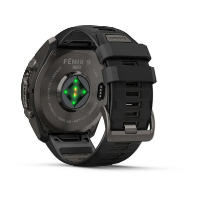 Garmin Fenix 9 Pro 51 мм inReach Carbon Gray DLC Titanium with Black/Pebble Gray Silicone Band (010-04337-10)