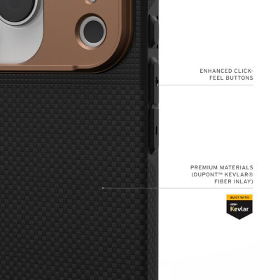 Чехол UAG Fibr Armr Kevlar MagFit для iPhone 18 Pro/17 Pro 6.3" (114555113985) Graphite/Bronze