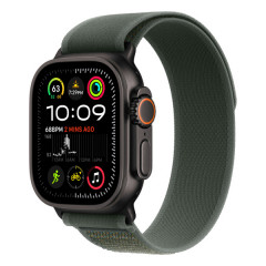 Apple Watch Ultra 2 GPS + Cellular, 49mm, черный титан, ремешок Trail зеленого цвета (2024)