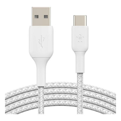 Кабель Belkin BoostCharge Braided USB-A - USB Type-C 2м (CAB002bt2MWH) White