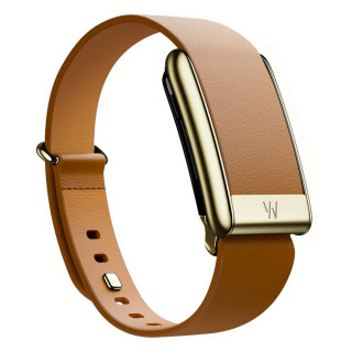 Кожаный люксовый ремешок для Whoop 5.0 LeatherLuxe Tapered Band Camel with Gold
