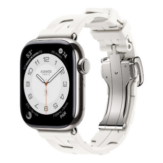 Apple Watch Series 11 Hermes 42 mm Kilim Single Tour Blanc