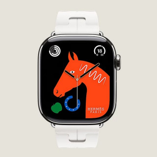 Apple Watch Series 11 Hermes 42 mm Kilim Single Tour Blanc