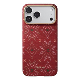 Чехол Pitaka Threads of Winter (Ultra-Slim) Case для iPhone 17 Pro 6.3" (CP1702BP) Scarlett
