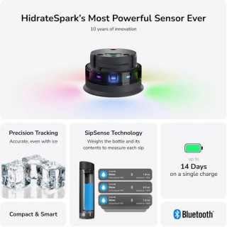 Умная бутылка HidrateSpark PRO Steel Smart Water Bottle 621 ml (HI-009-002) Black