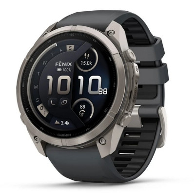 Garmin Fenix 9 Pro 51 мм inReach Titanium with Graphite/Black Silicone Band (010-04337-20)