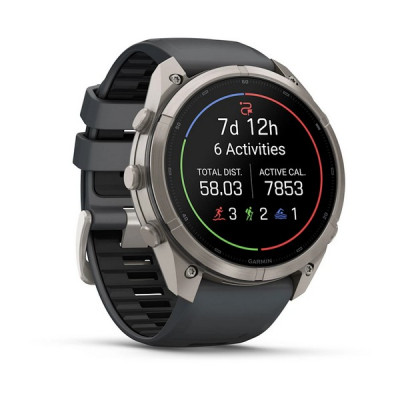 Garmin Fenix 9 Pro 51 мм inReach Titanium with Graphite/Black Silicone Band (010-04337-20)