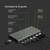 Хаб Belkin Connect Universal USB-C 8-in-1 Dual Display Core Hub (INC015BTSGY-CZ) Space Gray