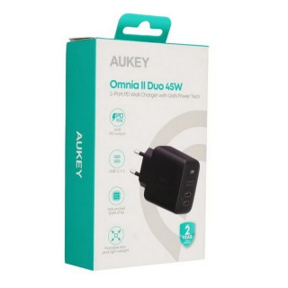 Сетевое зарядное устройство Aukey Omnia2 45W (AWC-PA-B4TB) Black