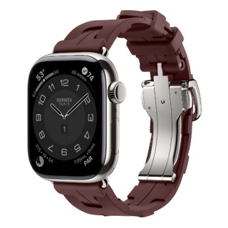 Apple Watch Series 11 Hermes 42 mm Kilim Single Tour Bordeaux
