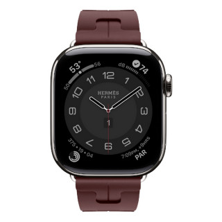 Apple Watch Series 11 Hermes 42 mm Kilim Single Tour Bordeaux