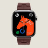 Apple Watch Series 11 Hermes 42 mm Kilim Single Tour Bordeaux