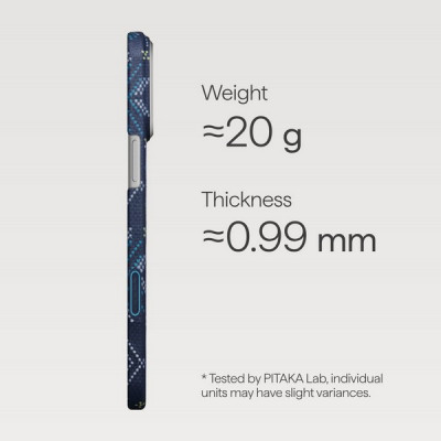 Чехол Pitaka Threads of Winter (Ultra-Slim) Case для iPhone 17 Pro 6.3" (CP1701BP) Navy