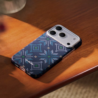 Чехол Pitaka Threads of Winter (Ultra-Slim) Case для iPhone 17 Pro 6.3" (CP1701BP) Navy