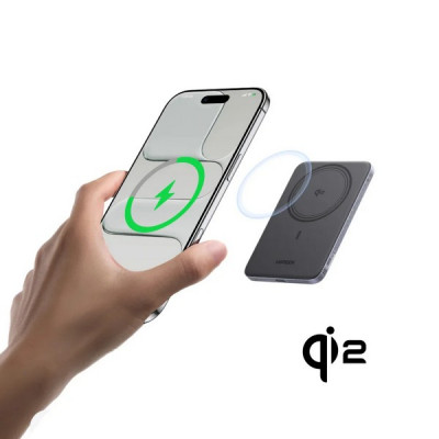 Внешний аккумулятор Ugreen PB580 MagFlow Air Ultra-Slim 5000mAh (75984B) Space Grey