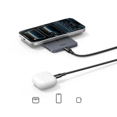 Внешний аккумулятор Ugreen PB580 MagFlow Air Ultra-Slim 5000mAh (75984B) Space Grey