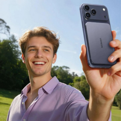 Внешний аккумулятор Ugreen PB580 MagFlow Air Ultra-Slim 5000mAh (75984B) Space Grey