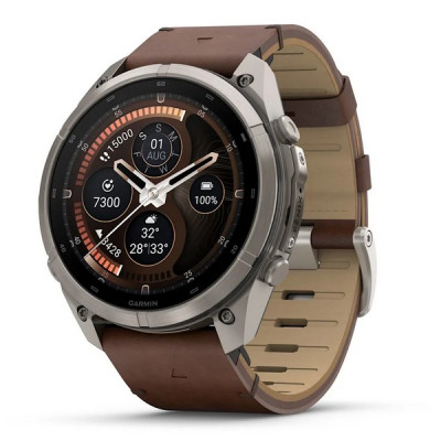 Garmin Fenix 9 Pro 51 мм inReach Titanium with Walnut Leather Band (010-04337-40)