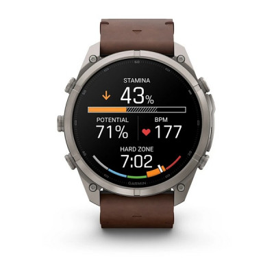 Garmin Fenix 9 Pro 51 мм inReach Titanium with Walnut Leather Band (010-04337-40)