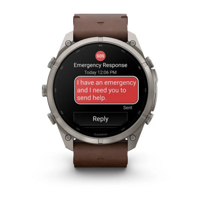 Garmin Fenix 9 Pro 51 мм inReach Titanium with Walnut Leather Band (010-04337-40)