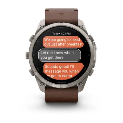 Garmin Fenix 9 Pro 51 мм inReach Titanium with Walnut Leather Band (010-04337-40)