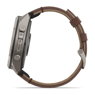Garmin Fenix 9 Pro 51 мм inReach Titanium with Walnut Leather Band (010-04337-40)