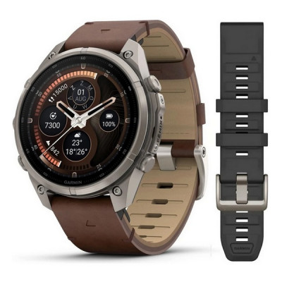 Garmin Fenix 9 Pro 51 мм inReach Titanium with Walnut Leather Band (010-04337-40)