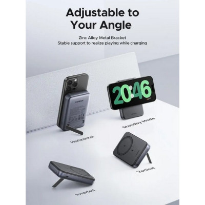 Внешний аккумулятор Ugreen PB562 Magnetic Wireless Power Bank 10000mAh (55140) серый космос