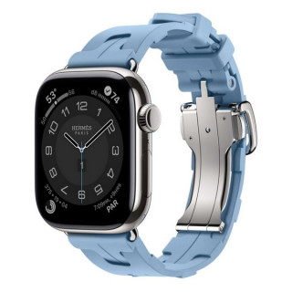 Apple Watch Series 11 Hermes 42 mm Kilim Single Tour Bleu Pastel